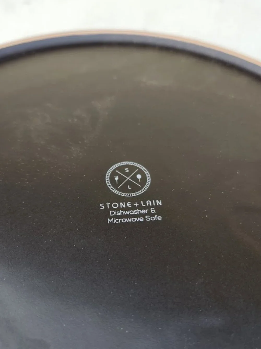 NEW Stone Lain Albie Round Dinner Plate Dinnerware Blue Black Replacement Plates